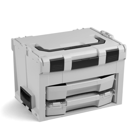BOSCH SORTIMO Systembox LS-BOXX 306 & LS-BOXX 102 & LS-BOXX 238 & i-BOXX 72 & LS-Schublade 72 alle grau & Insetboxen-Set C3