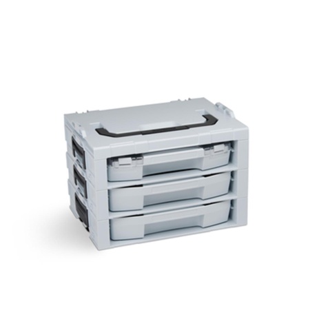 BOSCH SORTIMO Systembox i-RACK 3-fach grau & i-BOXX 72 & 2 x LS-Schublade 72
