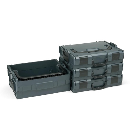 BOSCH SORTIMO Systembox 3 x L-BOXX 102 anthrazit & 1 x LT-BOX 170 anthrazit