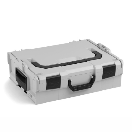 BOSCH SORTIMO Systembox L-BOXX 136 grau & Schnitteinlage & Deckelpolster