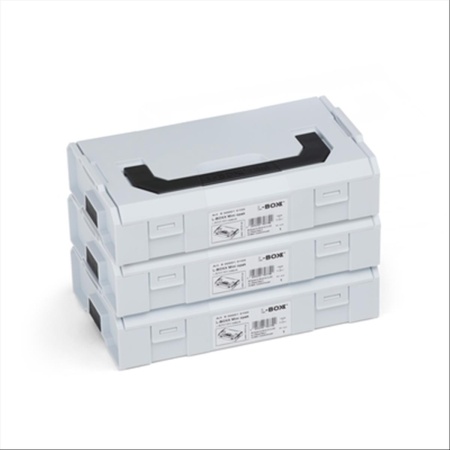 BOSCH SORTIMO Systembox L-BOXX Mini grau Deckel grau 3 Stück
