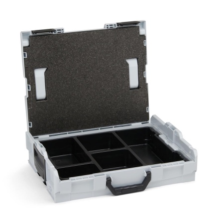 BOSCH SORTIMO Systembox L-BOXX 102 grau & Einlage 5-fach & Deckelpolster