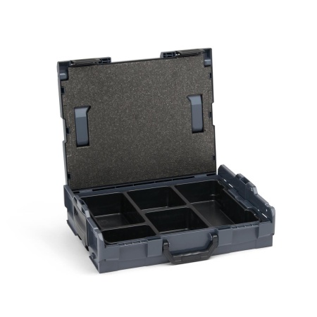 BOSCH SORTIMO Systembox L-BOXX 102 anthrazit & Einlage 5-fach & Deckelpolster
