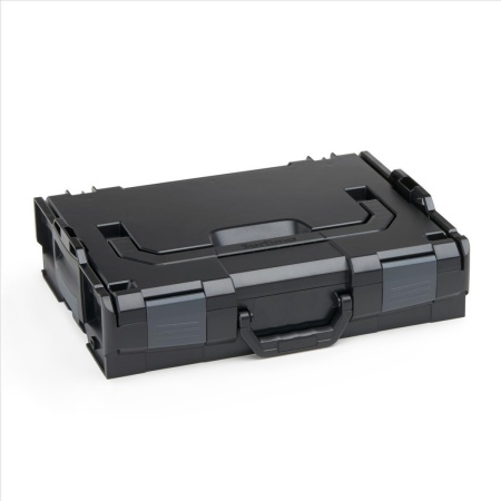 BOSCH SORTIMO Systembox L-BOXX 102 Black Line Verschlüsse anthrazit & Insetboxen-Set BC3 & Deckelpolster