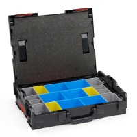 BOSCH SORTIMO Systembox L-BOXX 102 Black Line Verschlüsse rot & Insetboxen-Set BC3 & Deckelpolster