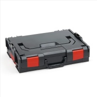 BOSCH SORTIMO Systembox L-BOXX 102 Black Line Verschlüsse rot & Insetboxen-Set F3 & Deckelpolster