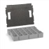 BOSCH SORTIMO Systembox L-BOXX 102 Black Line Verschlüsse rot & Insetboxen-Set K3 & Deckelpolster