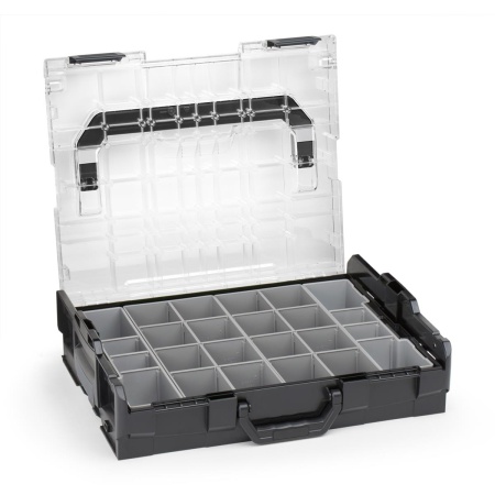 Bosch Sortimo L-Boxx 102 schwarz Deckel transparent mit Insetbox K3