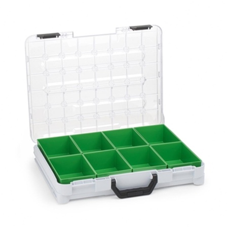 BOSCH SORTIMO Systembox T-BOXX grau Deckel transparent & Insetboxen-Set D3