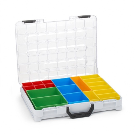 BOSCH SORTIMO Systembox T-BOXX grau Deckel transparent & Insetboxen-Set T2
