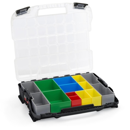 W-BOXX 102 schwarz Deckel transparent & Inset-Boxen-Set 2er Set