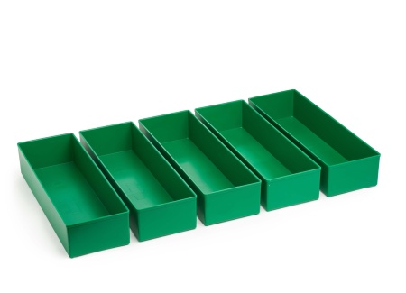 Einsatz-Kasten für Sortimentsboxen dunkelgrün 312*104*63mm  5er Pack