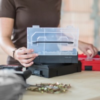 Bosch Sortimo L-BOXX Mini 3er Set Schwarz Deckel transparent