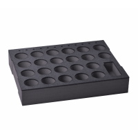 WFix Silikon-Kartuscheneinsatz Anthrazit für L-BOXX 374 G – XPE-Schaum Einlage für 22 Kartuschen & Düsen