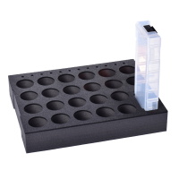 WFix Silikon-Kartuscheneinsatz Anthrazit für L-BOXX 374 G – XPE-Schaum Einlage für 22 Kartuschen & Düsen