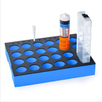 WFix Silikon-Kartuscheneinsatz Blau für L-BOXX 374 G – XPE-Schaum Einlage für 22 Kartuschen & Düsen | Made in Germany