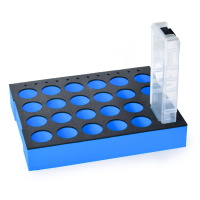 WFix Silikon-Kartuscheneinsatz Blau für L-BOXX 374 G – XPE-Schaum Einlage für 22 Kartuschen & Düsen | Made in Germany