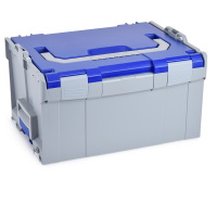 Bosch Sortimo L-BOXX 238 Werkzeugkoffer – Größe 3 Hellgrau mit Blauem Deckel | Modulares Transportsystem