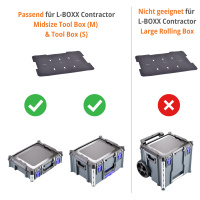 Wfix Antirutschmatte für L-BOXX Contractor Tool Box & Midsize Tool Box
